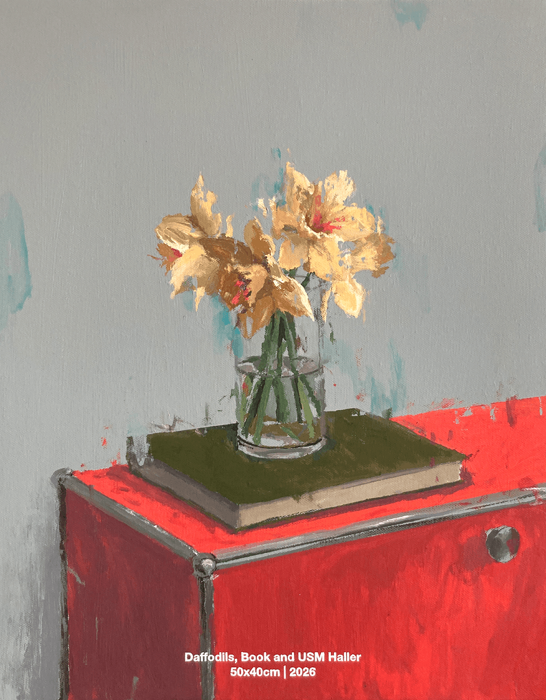 DAFFODILS, BOOK AND USM HALLER